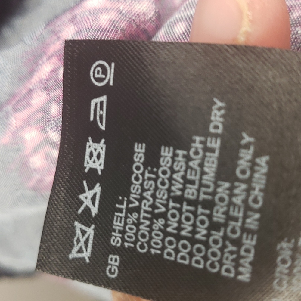 Reiss Black Dress with Pink Leaf Print Midi - Picture 15 of 16